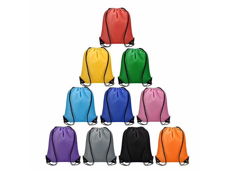 Awoz Packing 50 Pieces Whosale 210D 34*42cm Nylon Drawstring Backpack For Party Gym Sport Trip