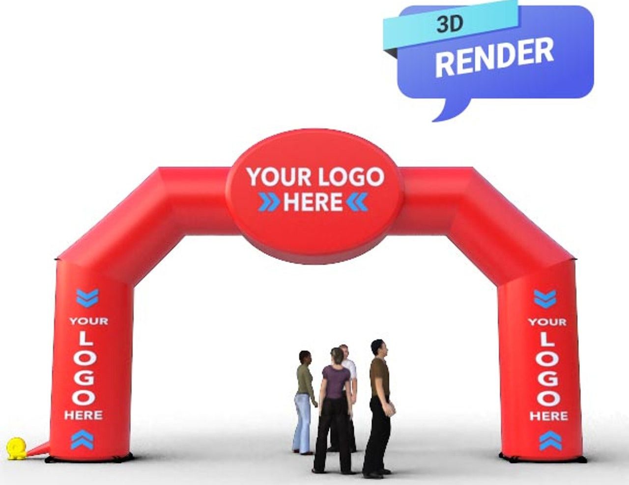 Fabric mesh banner with inflatable product/custom printing with your Requirement.1