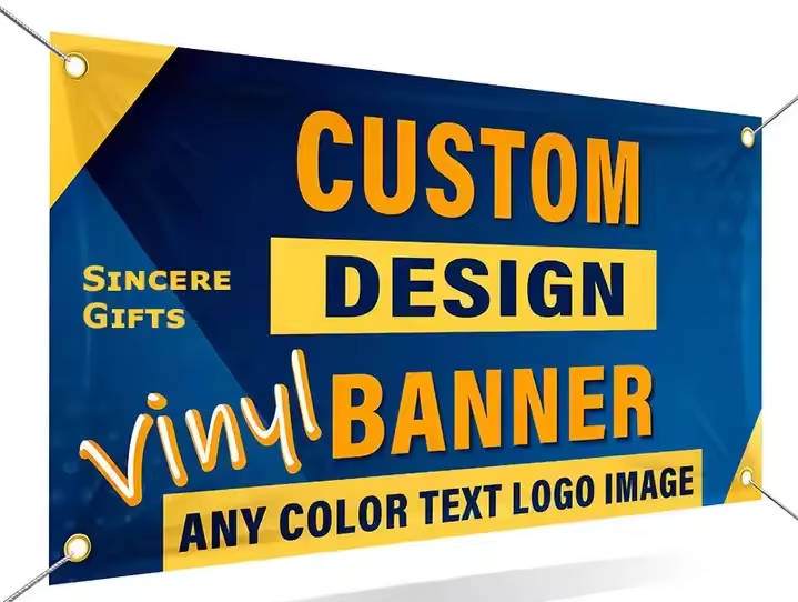 Wholesale Custom Logo Cheering Vocal Concert Wall Hanging Factory Custom Digital Printed Polyester Fabric Banner