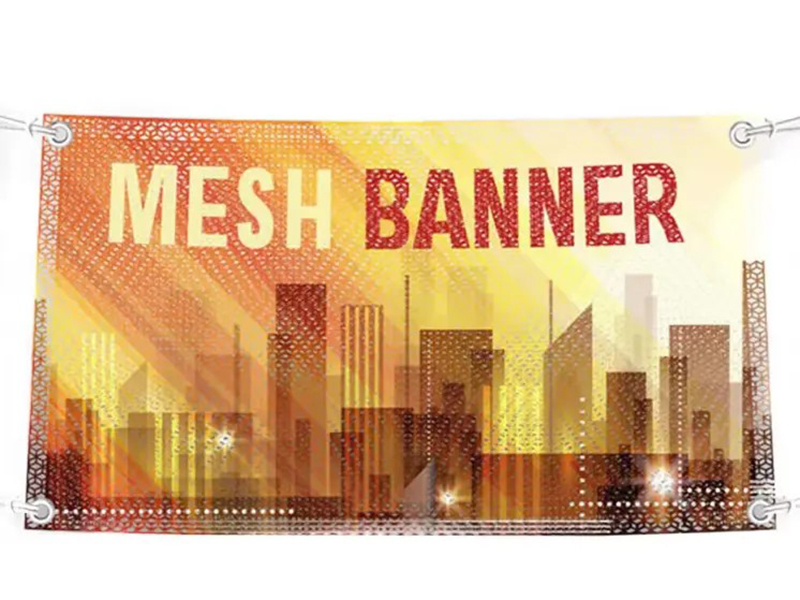 Quality Printing Custom Sizes Eco-Friendly Polyester Outdoor Roadside Fence Hanging Printed Mesh Fabric Banner