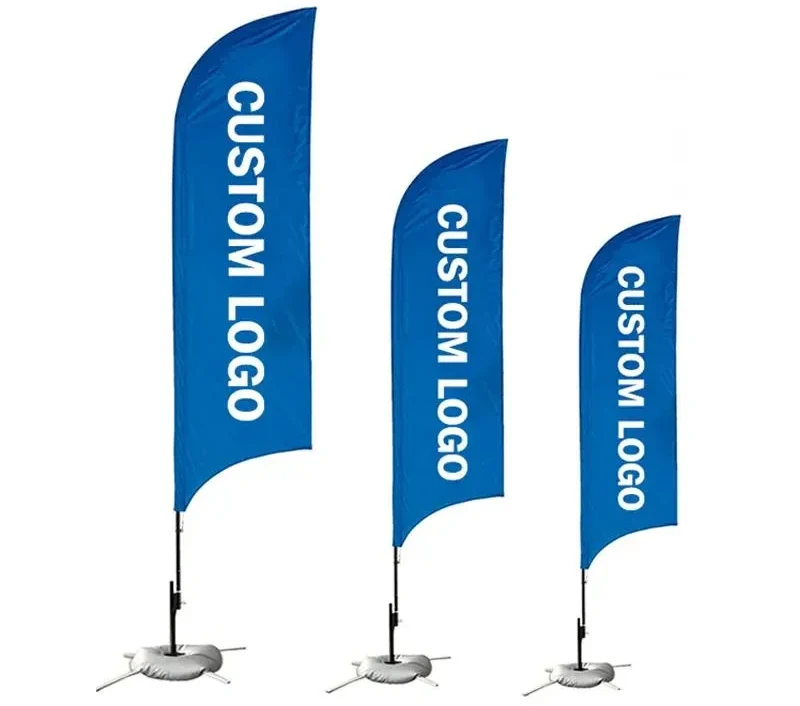 Global Best-seller Custom Size Wholesale Racing Promotion Feather Outdoor Street Flag Banners Custom Advertising Beach Flags