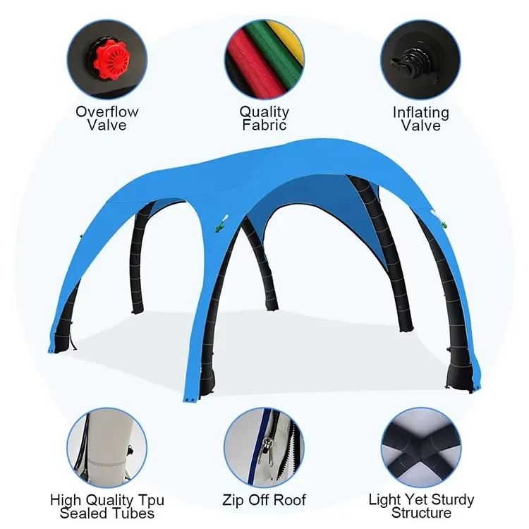 Custom Outdoor Inflatable Dome Tent PVC Oxford Fabric Electric Air Pump Thermal Transfer Printing for Events Trade Advertising5