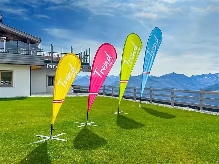 Flag Banners for Outdoor Agriculture Use Beach Flags Custom Business Promotional Heat Transfer Printed Flying Feather Cloth3