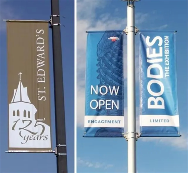 Manufacturer’s Heavy-Duty Street Pole Flag Eco-Friendly Weatherproof Lamp Post Banner for Outdoor Business Advertising3 Manufacturer’s Heavy-Duty Street Pole Flag Eco-Friendly Weatherproof Lamp Post Banner for Outdoor Business Advertising3