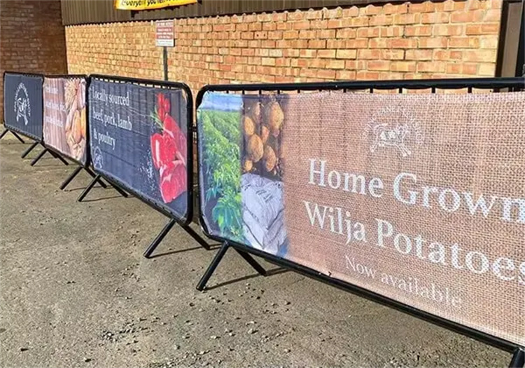 Custom Logo Crowd Control Fence Banner Portable Barricade Barrier Cover for Outdoor Sports Events Made Durable Vinyl Polyester3 Custom Logo Crowd Control Fence Banner Portable Barricade Barrier Cover for Outdoor Sports Events Made Durable Vinyl Polyester3