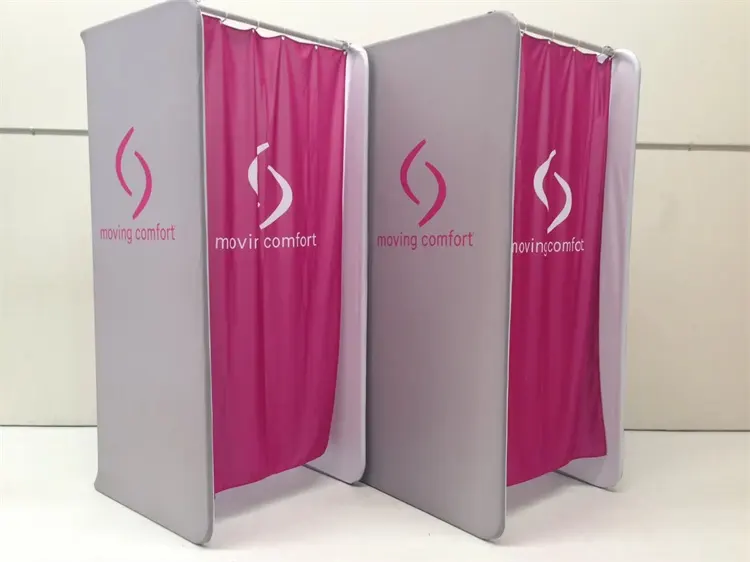 Portable Folding Aluminum Changing Room with Curtain Modern Style for Boutiques and Retail Stores3