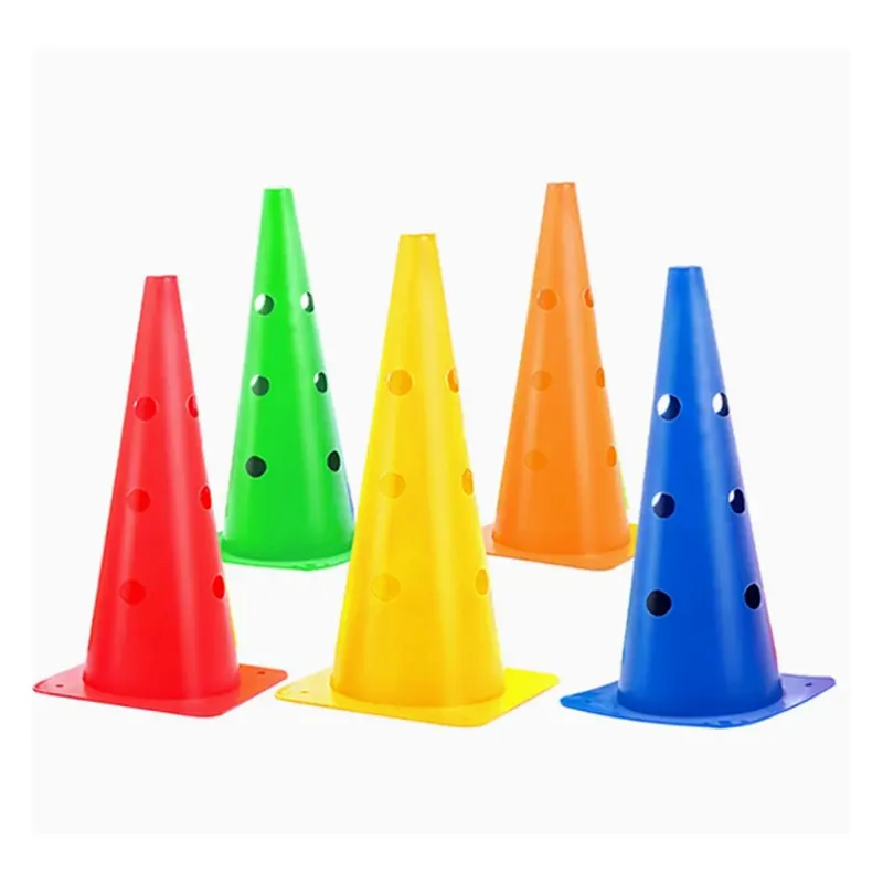 32cm Perforated square Bottom logo Bucket Football and Basketball Training Equipment Conical Bucket, Physical Training Equipment