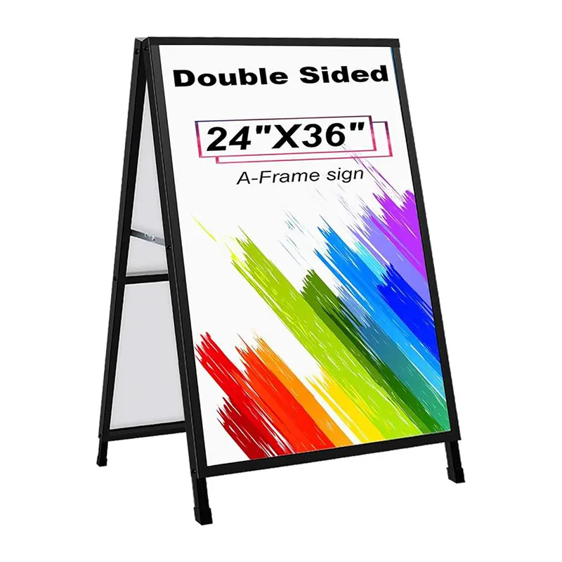 Portable Subrack Frame Freestanding Poster Board Stand with Aluminium Construction Foldable Eco-Friendly for Exhibition Displays