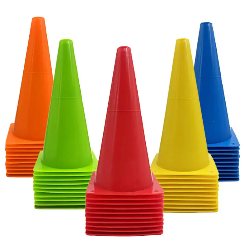 Custom Logo PE Material Marking Cone Canister Bucket Dish for Football Basketball Training 14.5x25cm