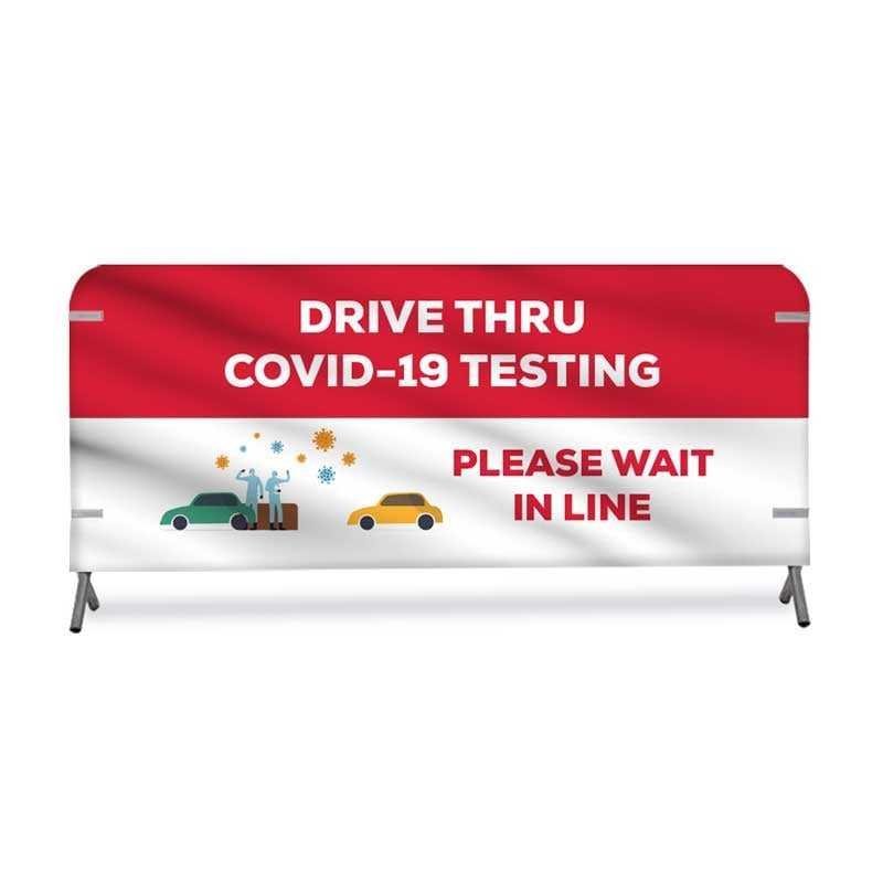 Portable Polyester Vinyl Mesh Barrier Barricade Fence Cover Banner Premium Outdoor Events Sport Breeze Crowd Control Events