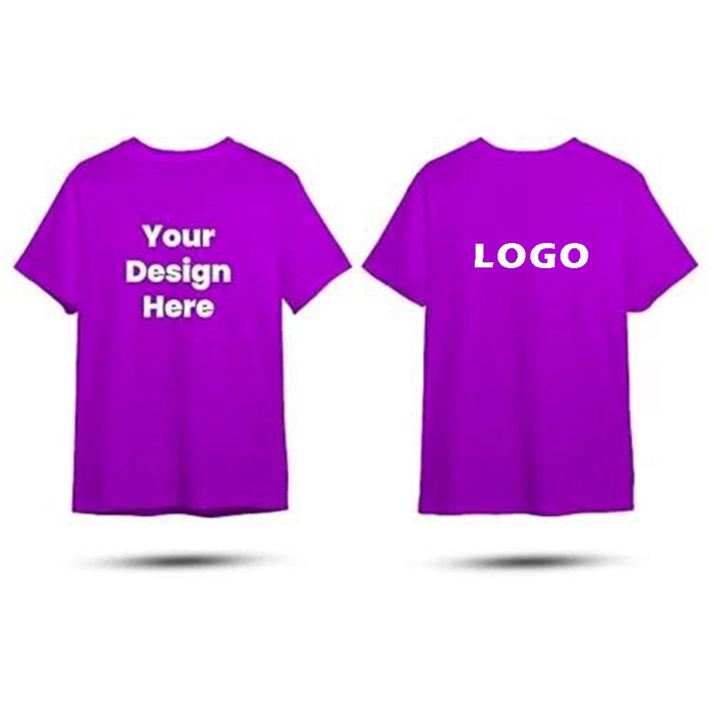 Breathable Cotton Custom Logo T-Shirt Short Sleeve Crew Neck Promotional Tee for Corporate Events and Team Uniforms