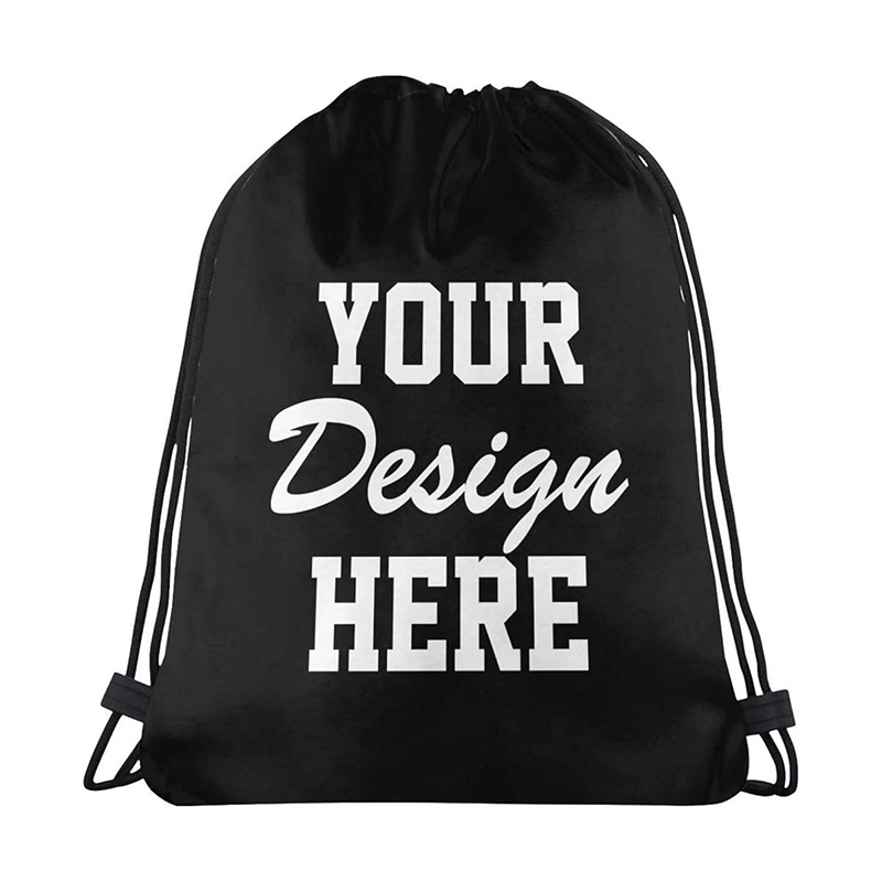 Hot Sale Custom Logo Drawstring Bag Cheap 210d Polyester Sports Backpack Waterproof Drawstring Trumps Bag for Sports Enthusiasts