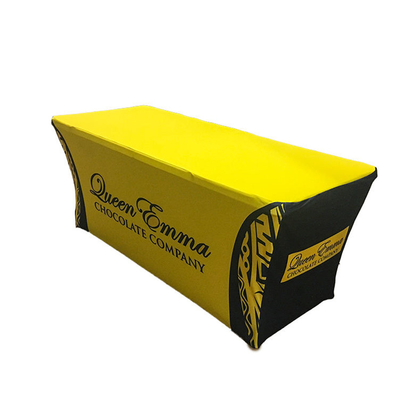 Custom Print Advertising Table Covers 4ft 5ft 6ft 8ft Waterproof Polyester Stretch Spandex Table Cove Cloth Trade Show