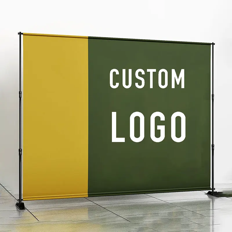 8x10FT 8x8FT Heavy Duty Adjustable Backdrop Stand Customizable Color Polyester Easy Carry-Professional Photography Step Repeat