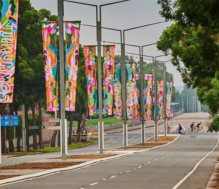 Manufacturer’s Heavy-Duty Street Pole Flag Eco-Friendly Weatherproof Lamp Post Banner for Outdoor Business Advertising1 Manufacturer’s Heavy-Duty Street Pole Flag Eco-Friendly Weatherproof Lamp Post Banner for Outdoor Business Advertising1