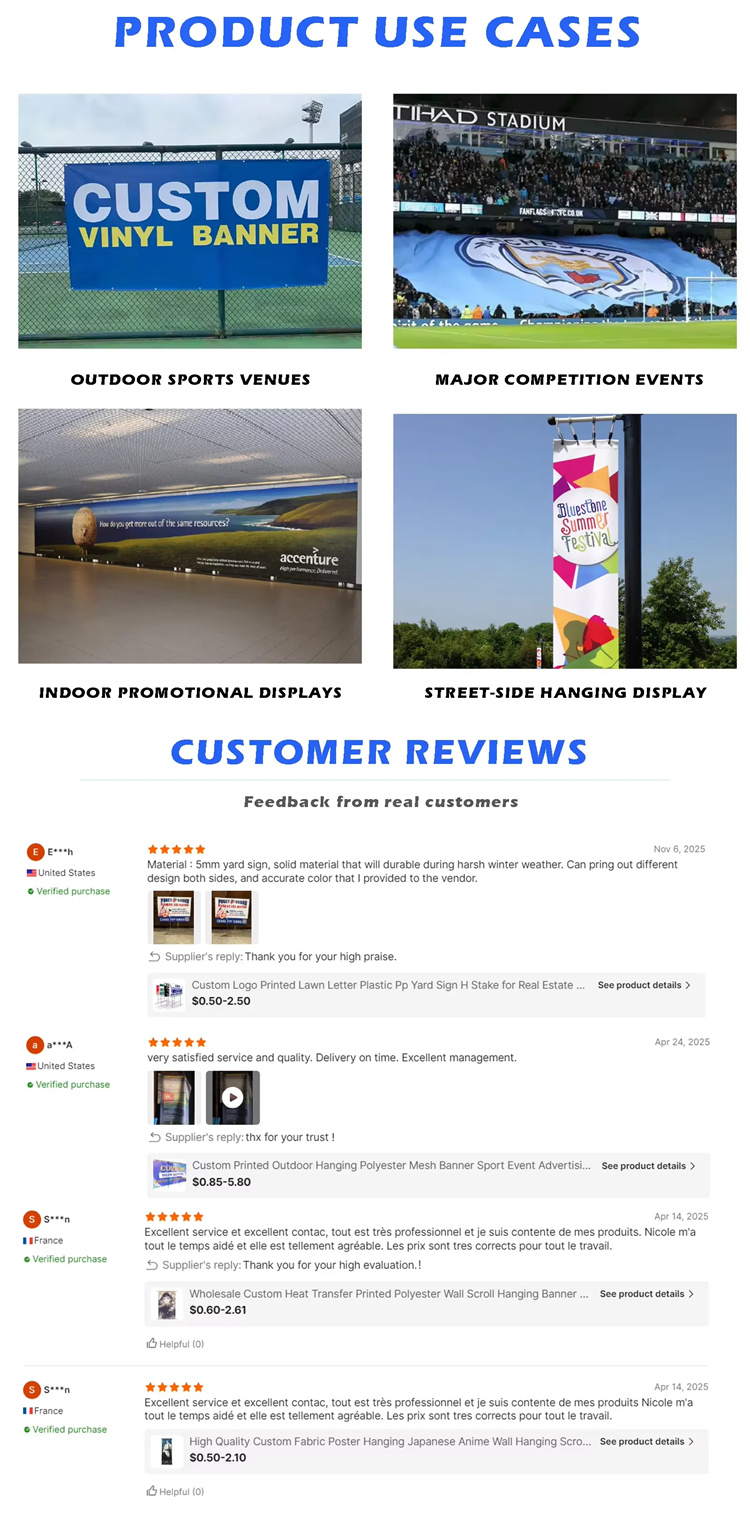 Waterproof PVC Vinyl Custom Printed Banners & Flags for Outdoor Business Advertising1
