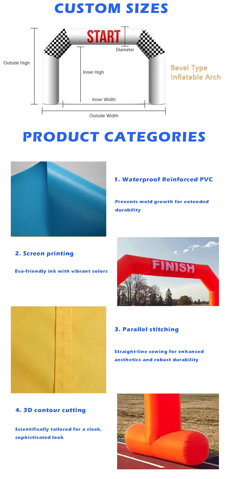 Custom Outdoor Inflatable Advertising Arch for Sports Events and Promotions with Blower, Windproof Oxford Fabric1 Custom Outdoor Inflatable Advertising Arch for Sports Events and Promotions with Blower, Windproof Oxford Fabric1