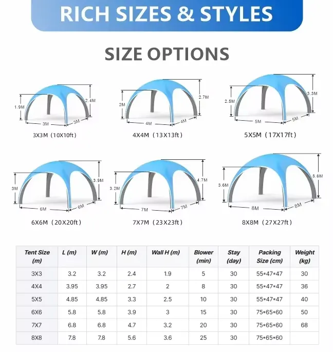 Custom Outdoor Inflatable Dome Tent PVC Oxford Fabric Electric Air Pump Thermal Transfer Printing for Events Trade Advertising7