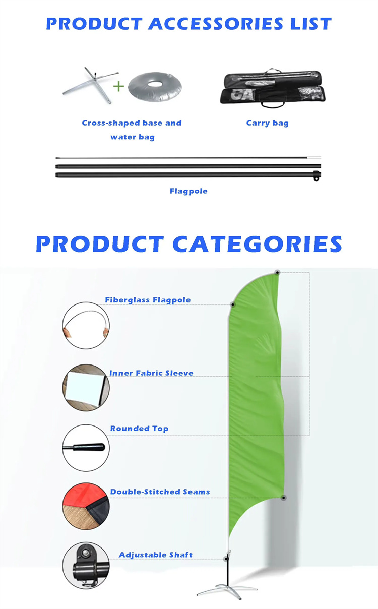 Flag Banners for Outdoor Agriculture Use Beach Flags Custom Business Promotional Heat Transfer Printed Flying Feather Cloth2