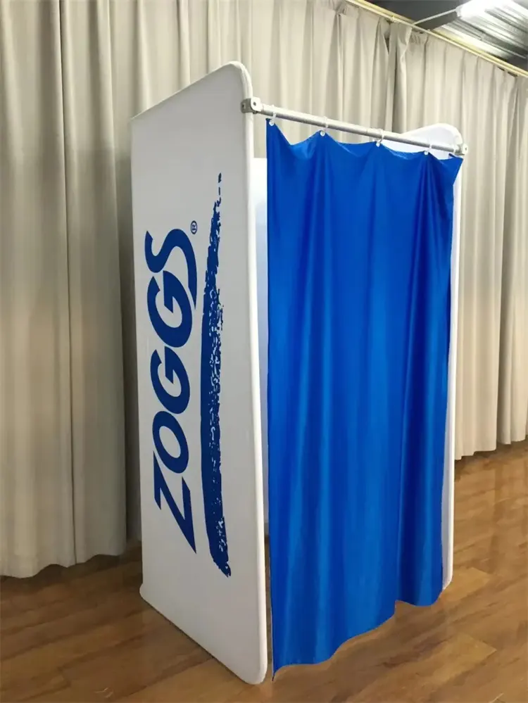 Portable Folding Aluminum Changing Room with Curtain Modern Style for Boutiques and Retail Stores2